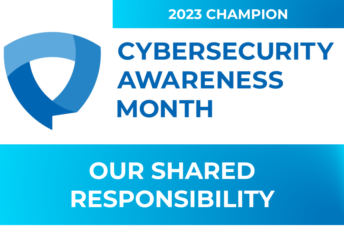 National Cybersecurity Awareness Month 2023 Champion